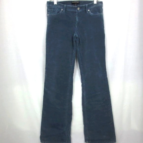 Banana Republic Jeans Ryan Fit Dark Teal Comfy Cotton Mid Rise Stretch Size 8 - Picture 1 of 12